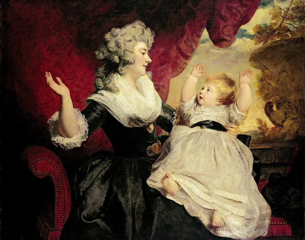 Ritratto di Georgiana, Duchessa di Devonshire con la sua figlia neonata Lady Georgiana Cavendish